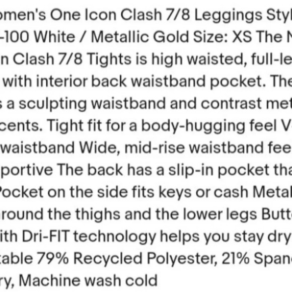 Nike 7/8 leggings women-medium NWOT - Picture 12 of 12